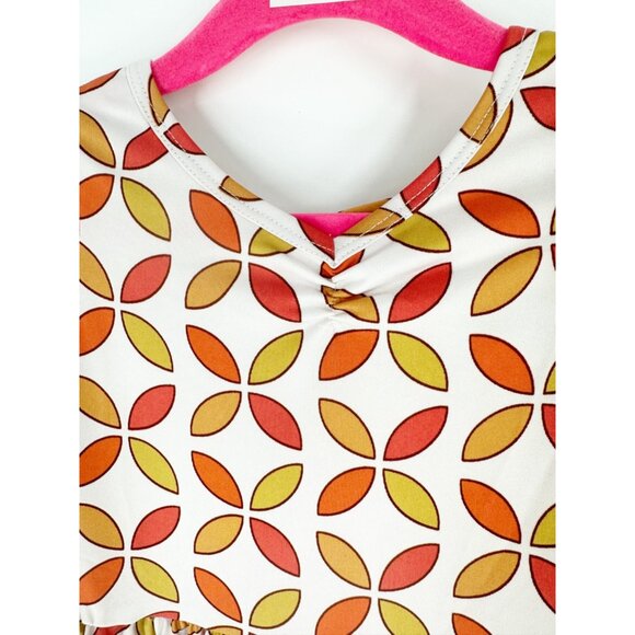 Dotdotsmile Girls Dress Size 2T Rust and Olive Print New with Tags - Picture 4 of 5